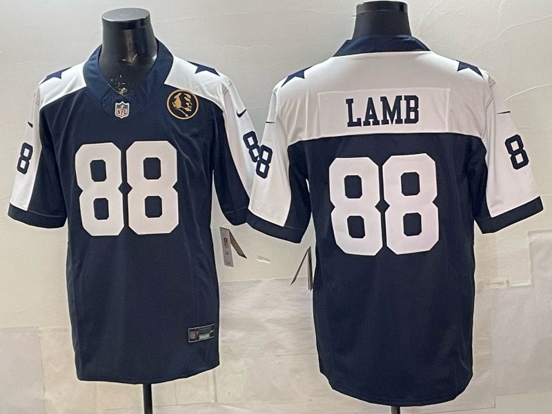 Men 2026 Dallas Cowboys #88 Lamb Blue 3th generations Nike Limited NFL Jersey style 012->dallas cowboys->NFL Jersey